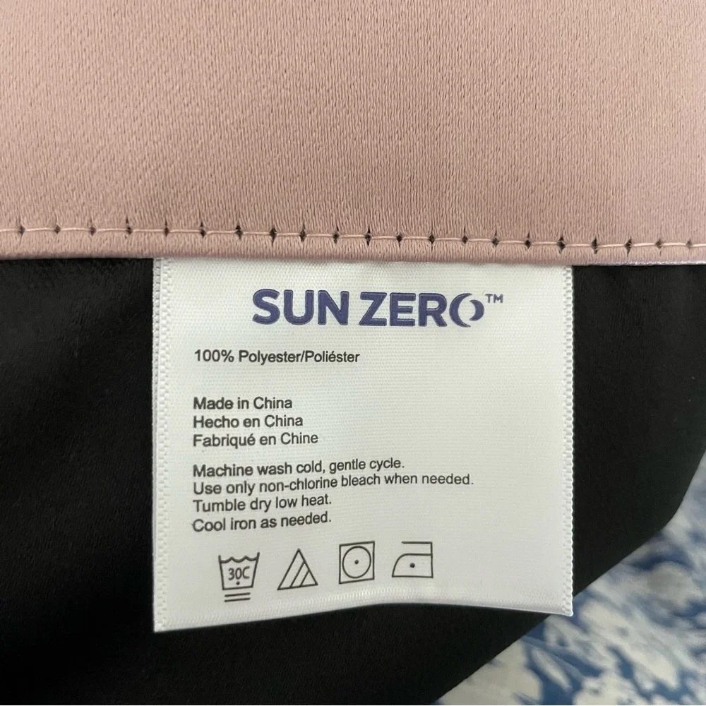 Sun Zero Lichtenberg One Panel 52 in X 84 in BSH Blush Pink Metal Grommet